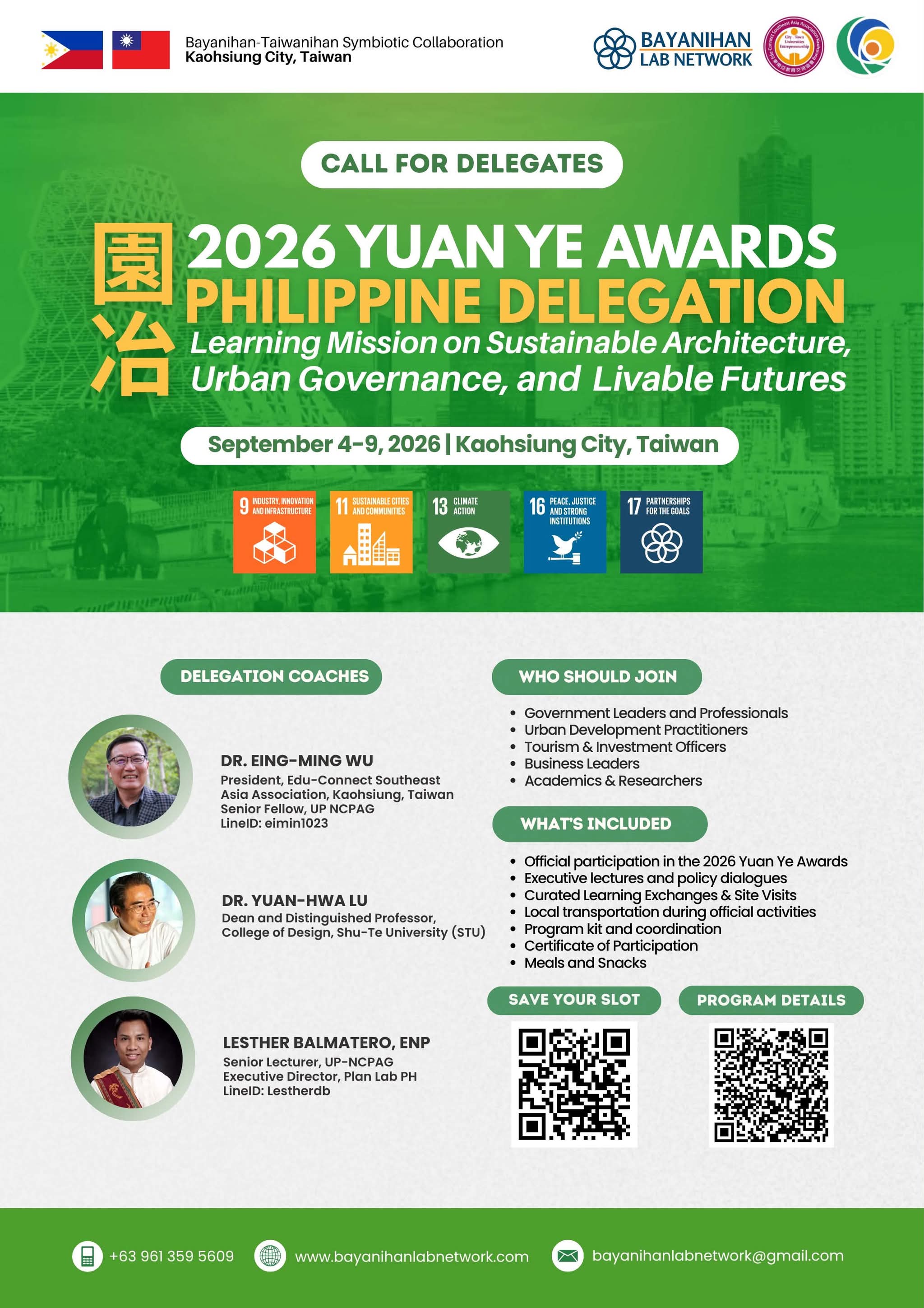  2026 Yuan Ye Philippine Delegation Learning Mission on Urban Governance, Sustainable Cities, and Livable Futures